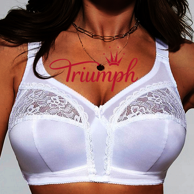 Triumph®👑3 kusy✨✨70% sleva💝Wygodny, koronkowy biustonosz w rozmiarze plus size z haftem kwiatowym[65A-120H]