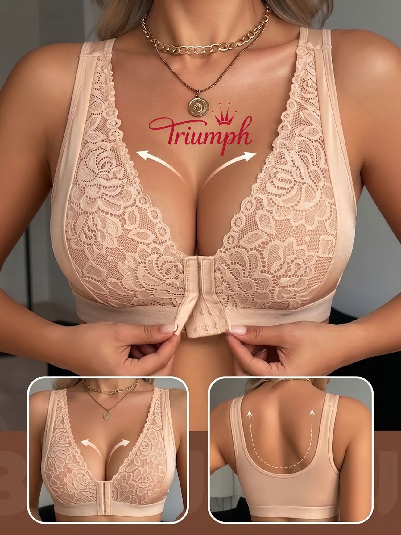 Triumph-(4 sztuki)🤍biustonosz z pełnymi miseczkami bez fiszbin