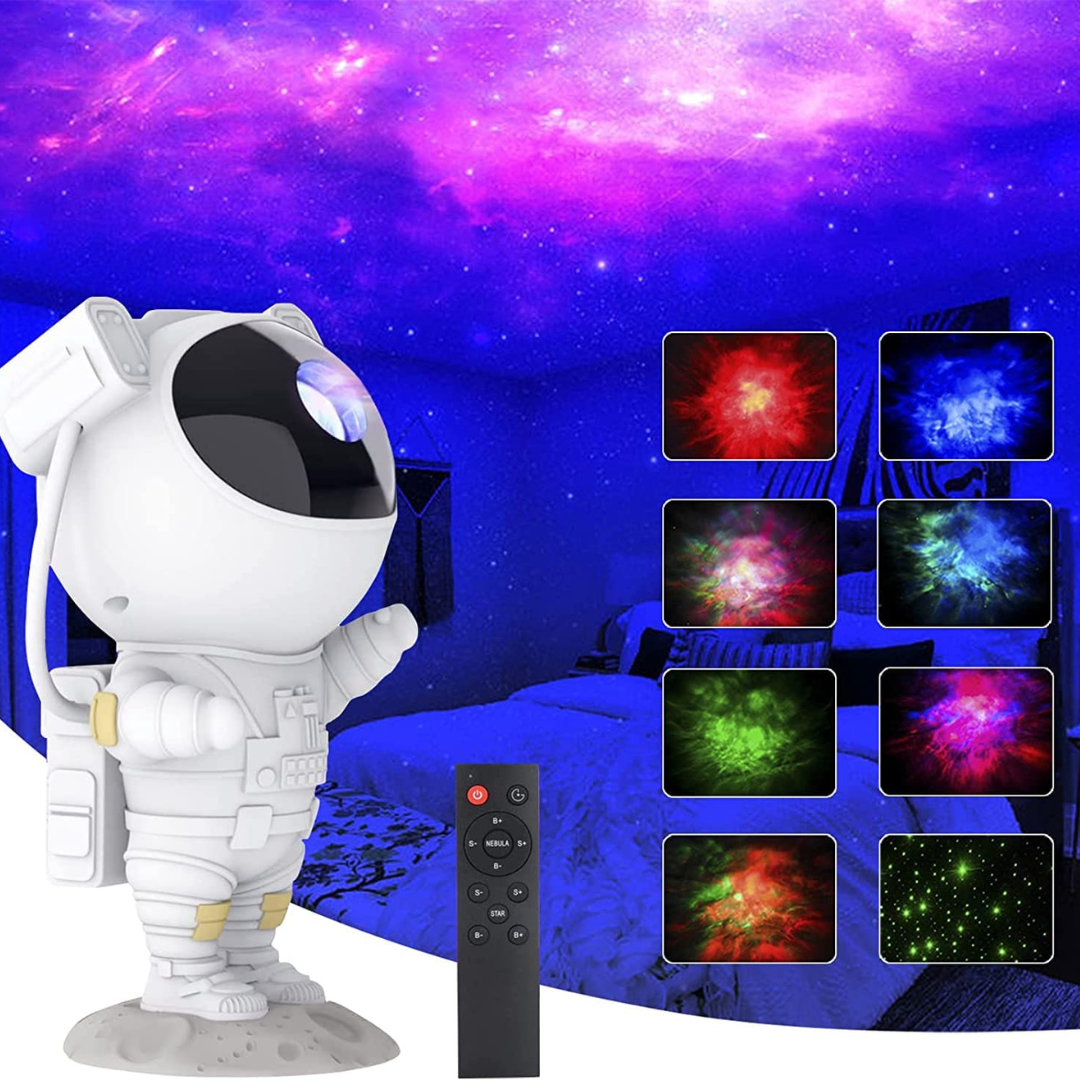 "Astronaut Galaxy" projektoriaus įkraunama lempa su nuotolinio valdymo pultu
