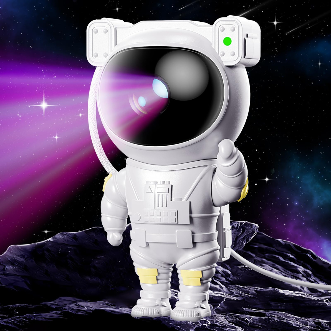"Astronaut Galaxy" projektoriaus įkraunama lempa su nuotolinio valdymo pultu