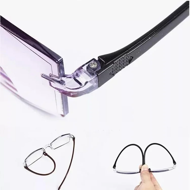 【Pirkite 1 Gaukite 1 nemokamai】FoldFlat Sapphire High Hardness Anti Blue Progressive Far Near Dual Purpose Glasses