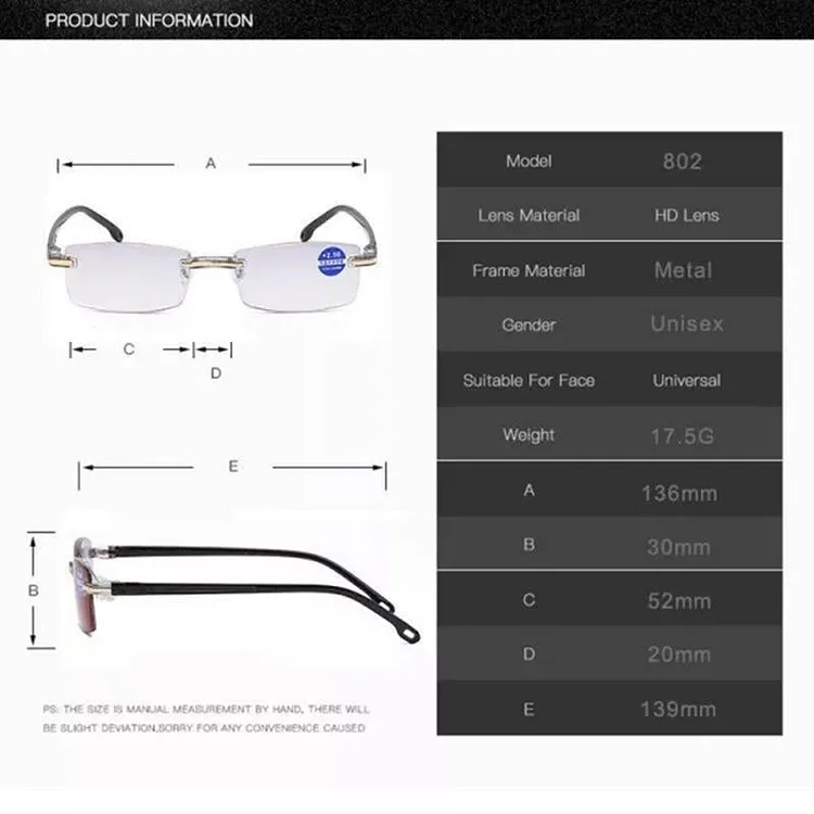 【Pirkite 1 Gaukite 1 nemokamai】FoldFlat Sapphire High Hardness Anti Blue Progressive Far Near Dual Purpose Glasses
