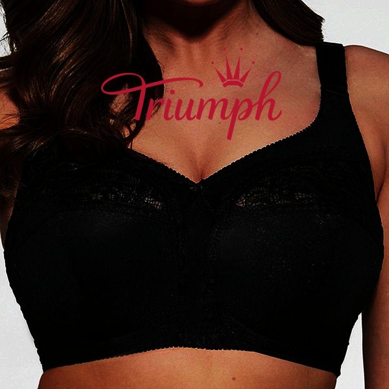 Triumph®👑3 kusy✨✨70% sleva💝Wygodny, koronkowy biustonosz w rozmiarze plus size z haftem kwiatowym[65A-120H]