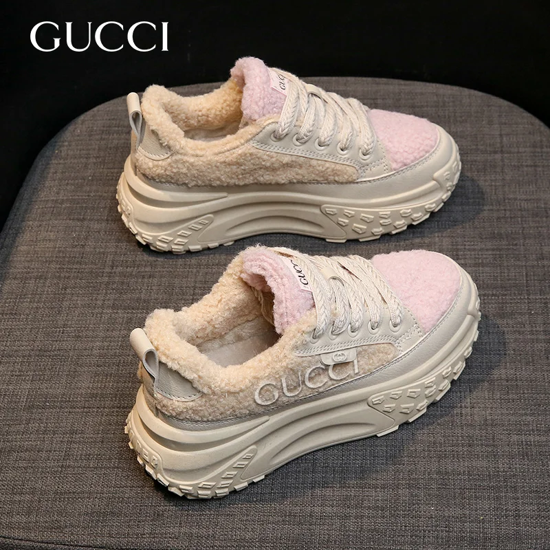 GUCCI moteriški laisvalaikio žieminiai vilnoniai batai