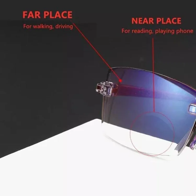 【Pirkite 1 Gaukite 1 nemokamai】FoldFlat Sapphire High Hardness Anti Blue Progressive Far Near Dual Purpose Glasses