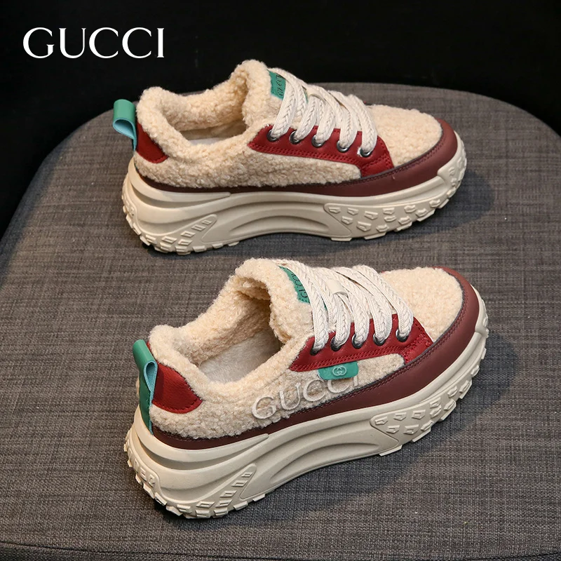 GUCCI moteriški laisvalaikio žieminiai vilnoniai batai