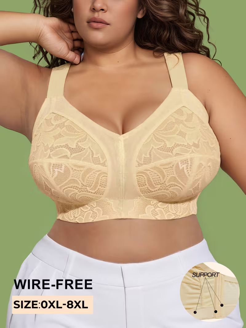Triumph® 4 részes 🤍Nagy méretű francia teljes fedésű vezeték nélküli melltartó