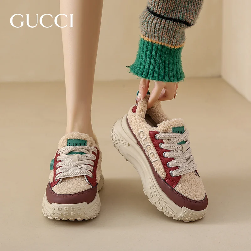 GUCCI moteriški laisvalaikio žieminiai vilnoniai batai