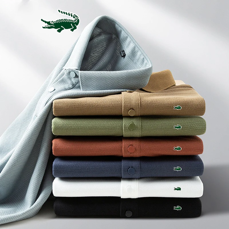 Premium Men's Polo Shirt: High-End Embroidery, Business Casual Style