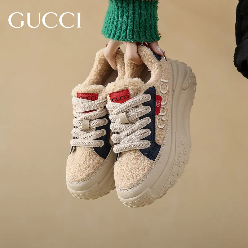 GUCCI moteriški laisvalaikio žieminiai vilnoniai batai