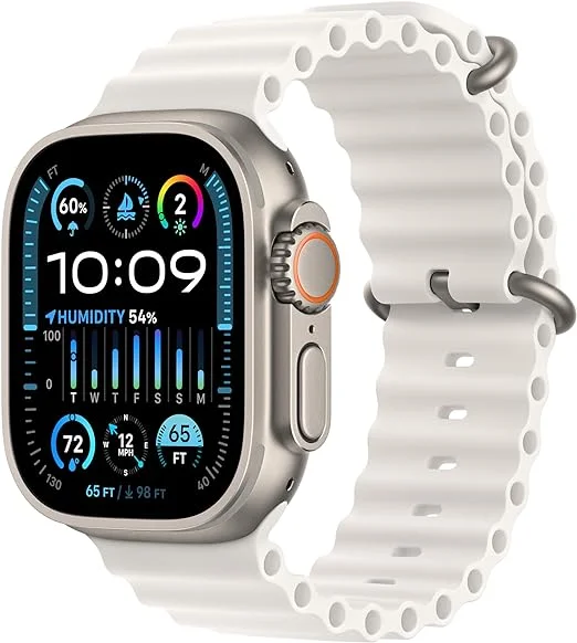 "Apple Watch Ultra 2" išmanusis laikrodis [GPS + Cellular 49 mm]. Kūno rengybos stebėjimo priemonė, tikslus GPS, veiksmo mygtukai, ilgas baterijos veikimo laikas, skaidrus "Retina" ekranas [riešams, kurių perimetras 130–200 mm]