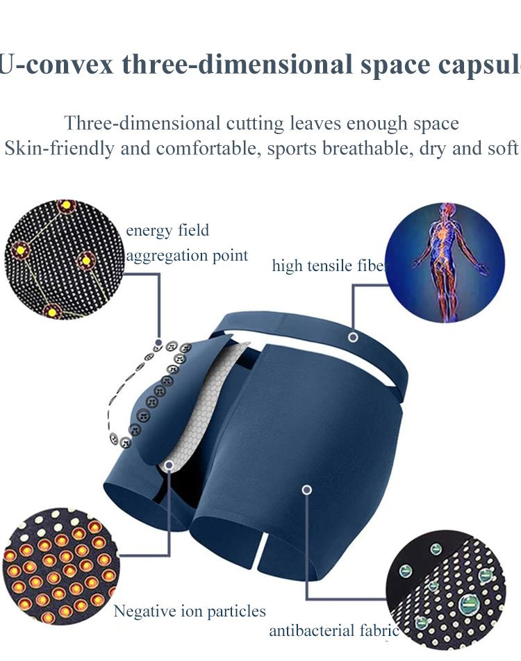 【70% popusta】【4 komada za 35 €】Muške masažne gaćice s tehnologijom negativnih iona