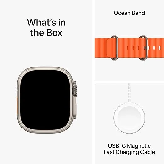 "Apple Watch Ultra 2" išmanusis laikrodis [GPS + Cellular 49 mm]. Kūno rengybos stebėjimo priemonė, tikslus GPS, veiksmo mygtukai, ilgas baterijos veikimo laikas, skaidrus "Retina" ekranas [riešams, kurių perimetras 130–200 mm]