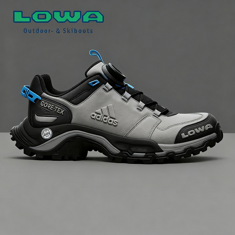 Patvarūs vyriški adidas® ir Lowa darbo ir žygio batai, puikiai tinkantys bet kokiai progai.