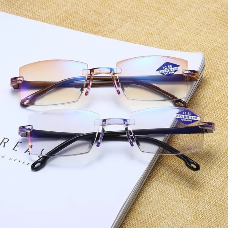 【Pirkite 1 Gaukite 1 nemokamai】FoldFlat Sapphire High Hardness Anti Blue Progressive Far Near Dual Purpose Glasses