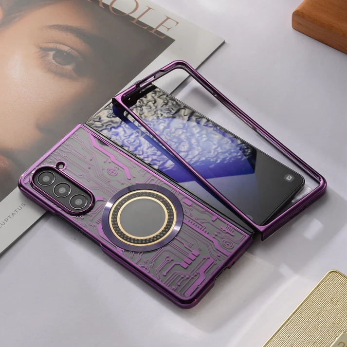 Serija Samsung Magsafe | Power Phone etui z vzorcem tiskanega vezja Galaxy Z Fold5