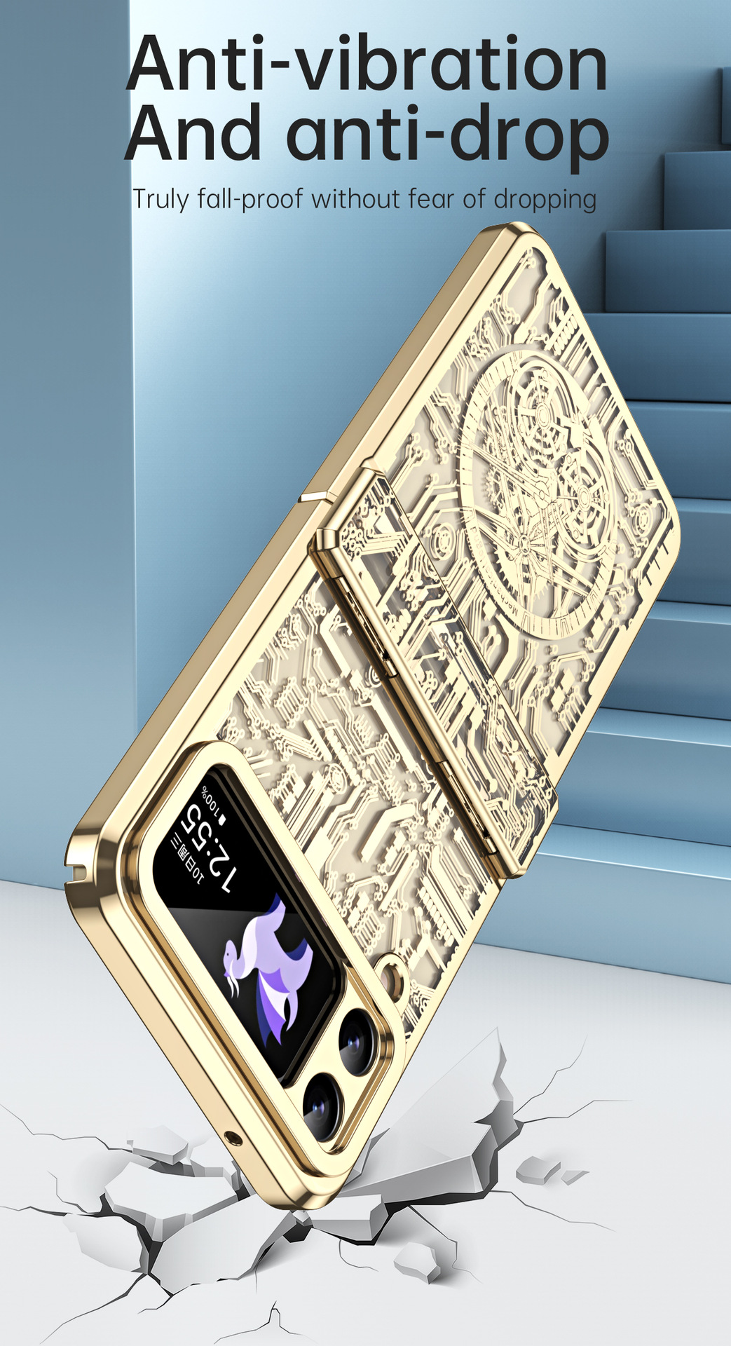 Primerno za nov metaliziran ovitek za mobilni telefon Samsung Z FLIP 5/4/3