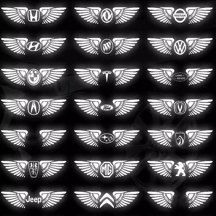 3D Angel Wings Laser Car Sticker ✧5PCS✧