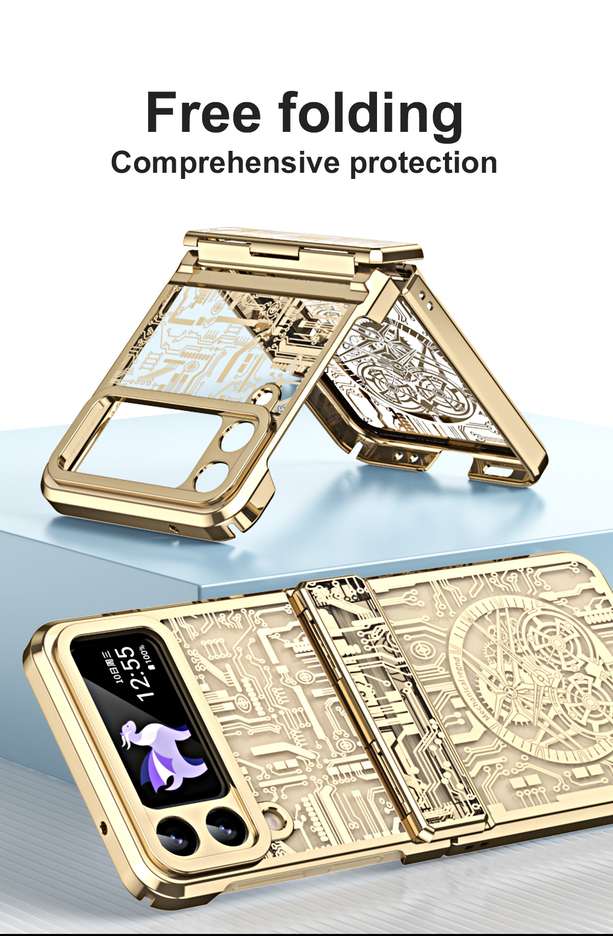 Primerno za nov metaliziran ovitek za mobilni telefon Samsung Z FLIP 5/4/3