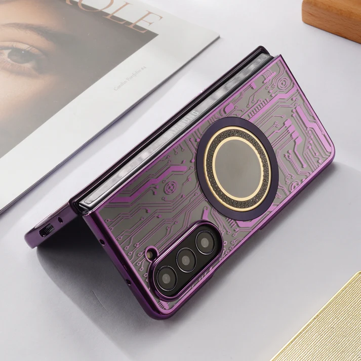 Serija Samsung Magsafe | Power Phone etui z vzorcem tiskanega vezja Galaxy Z Fold5