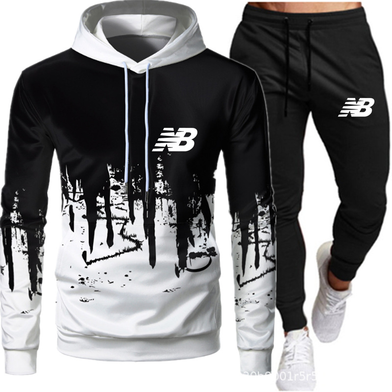 Moški potiskani puloverji s kapuco – športna – oblačila za prosti čas – jesen in zima 2023