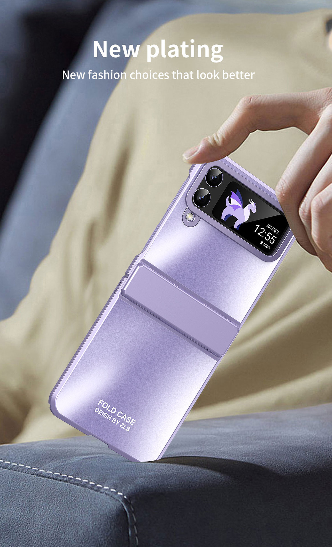 Luksuzen, eleganten ovitek za Samsung Z Flip 3/4/5