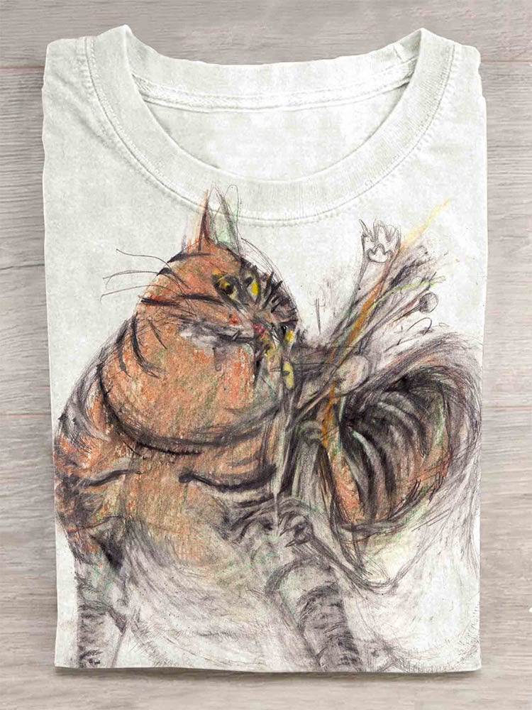 home fighting abstract cats art design t shirt fighting abstract cats ...
