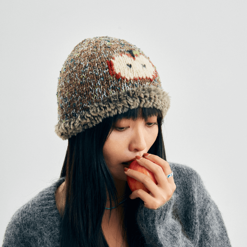 Hand-Crocheted | Wool Apple Hat- Artisan Hand-Crocheted--feeky-Unique Sustainable Fashion