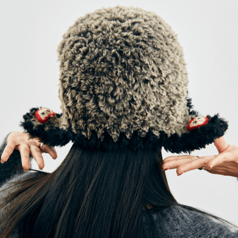 Hand-Crocheted | "Cloud-Pooch" Aviator Hat- Artisan Hand-Crocheted--feeky-Unique Sustainable Fashion