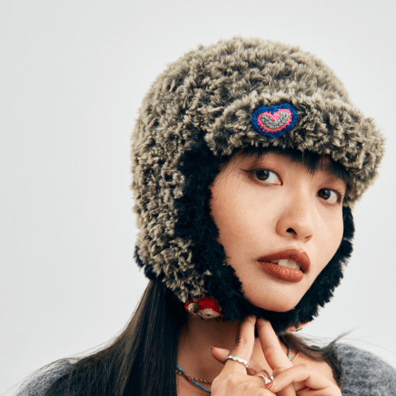 Hand-Crocheted | "Cloud-Pooch" Aviator Hat- Artisan Hand-Crocheted--feeky-Unique Sustainable Fashion