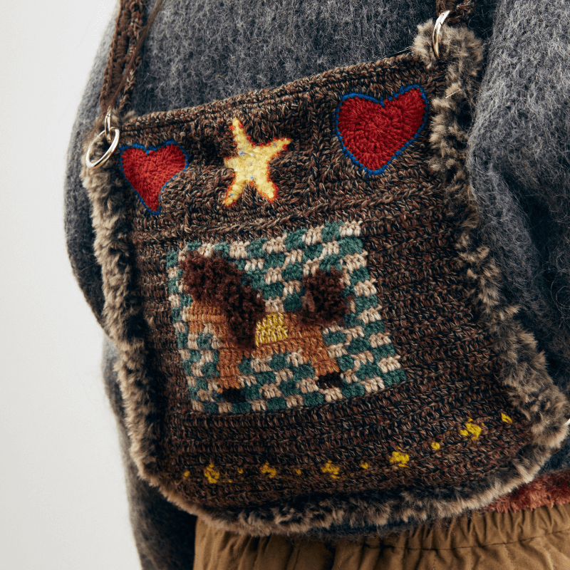 Hand-Crocheted | Heart Star Little Pony Bag- Artisan Hand-Crocheted--feeky-Unique Sustainable Fashion