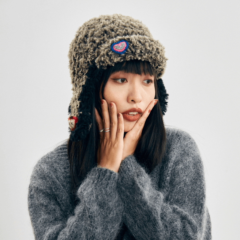 Hand-Crocheted | "Cloud-Pooch" Aviator Hat- Artisan Hand-Crocheted--feeky-Unique Sustainable Fashion