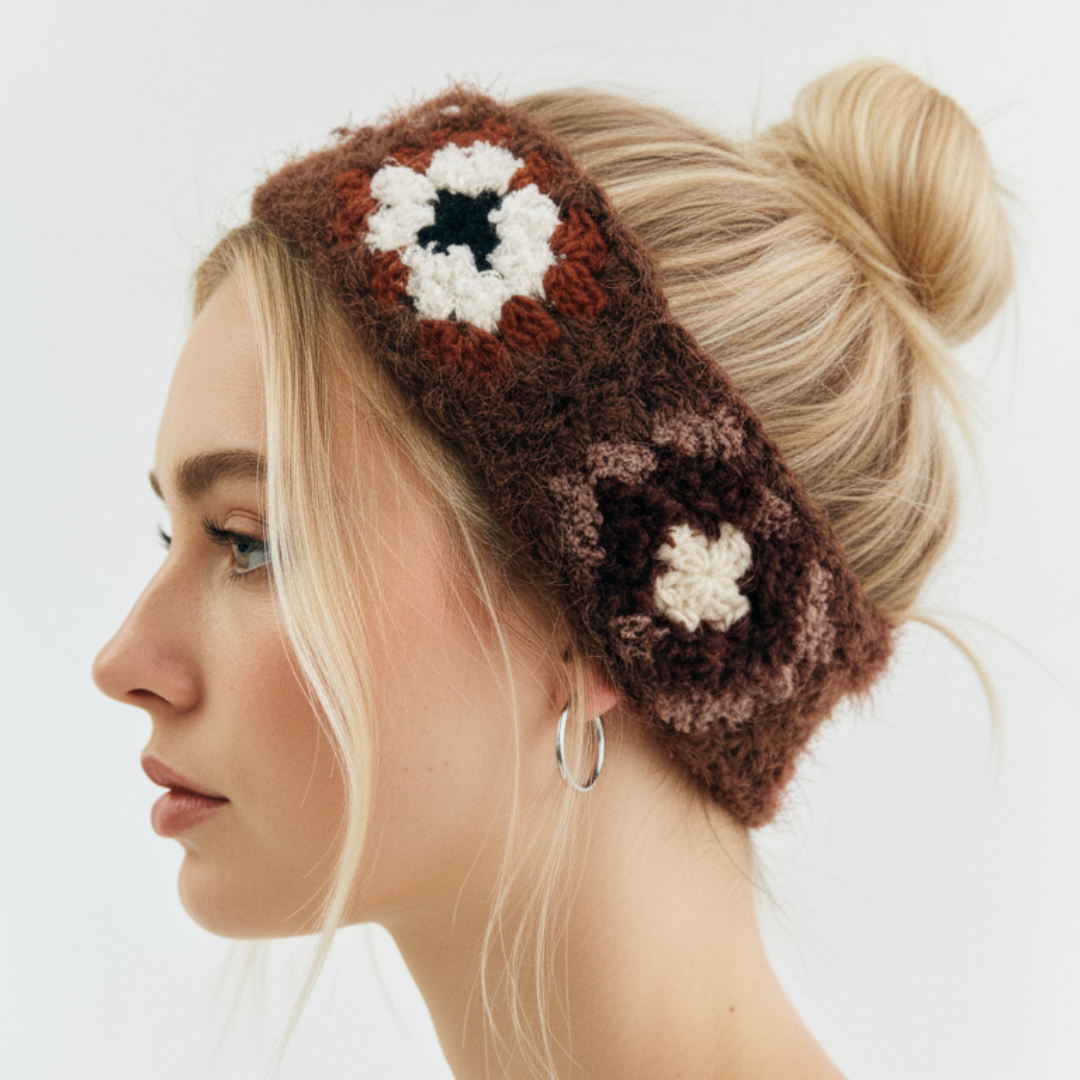 Vintage grid headband