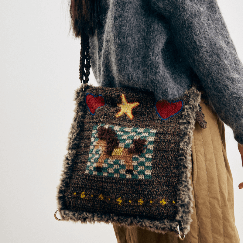 Hand-Crocheted | Heart Star Little Pony Bag- Artisan Hand-Crocheted--feeky-Unique Sustainable Fashion