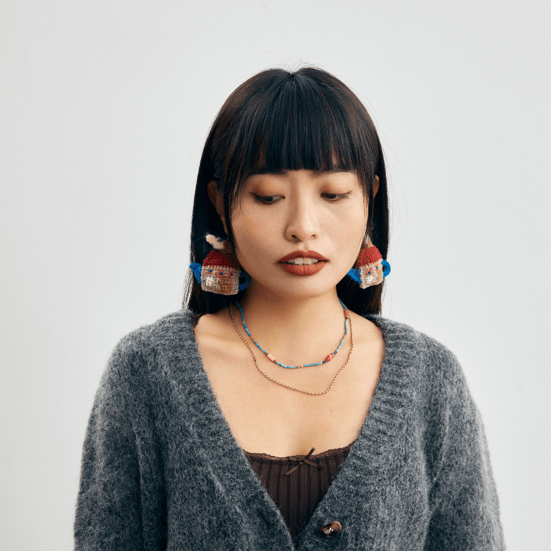  Micro-Crochet | Teapot Earrings- Artisan Hand-Crocheted--feeky-Unique Sustainable Fashion