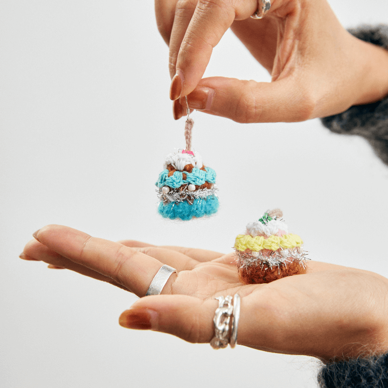  Micro-Crochet | Cake Earrings- Artisan Hand-Crocheted--feeky-Unique Sustainable Fashion