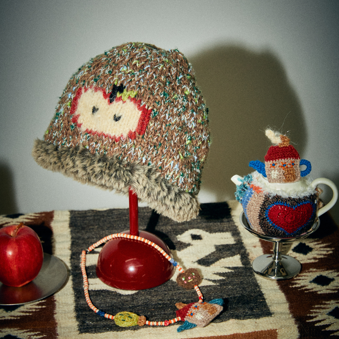 Hand-Crocheted | Wool Apple Hat- Artisan Hand-Crocheted--feeky-Unique Sustainable Fashion