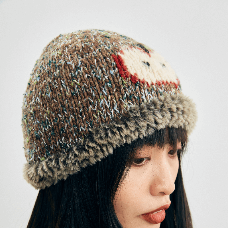 Hand-Crocheted | Wool Apple Hat- Artisan Hand-Crocheted--feeky-Unique Sustainable Fashion