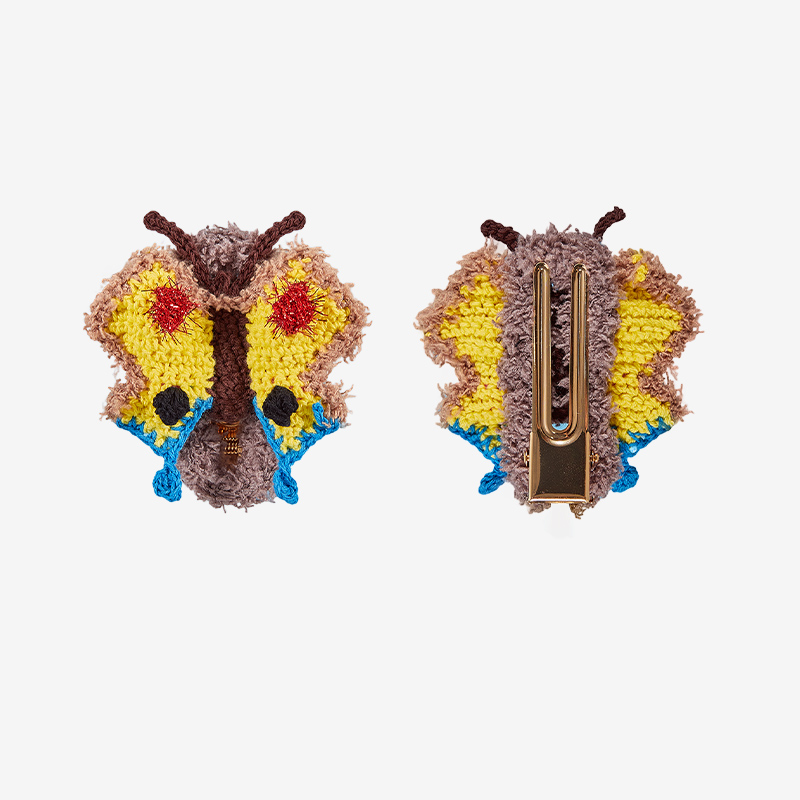 Hand-Crocheted | Butterfly Hair Clip- Artisan Hand-Crocheted--feeky-Unique Sustainable Fashion