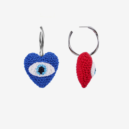 love eye earrings