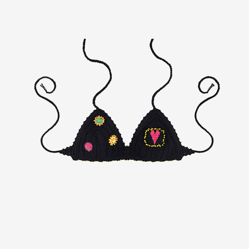 Smiley Heart Halter Bra