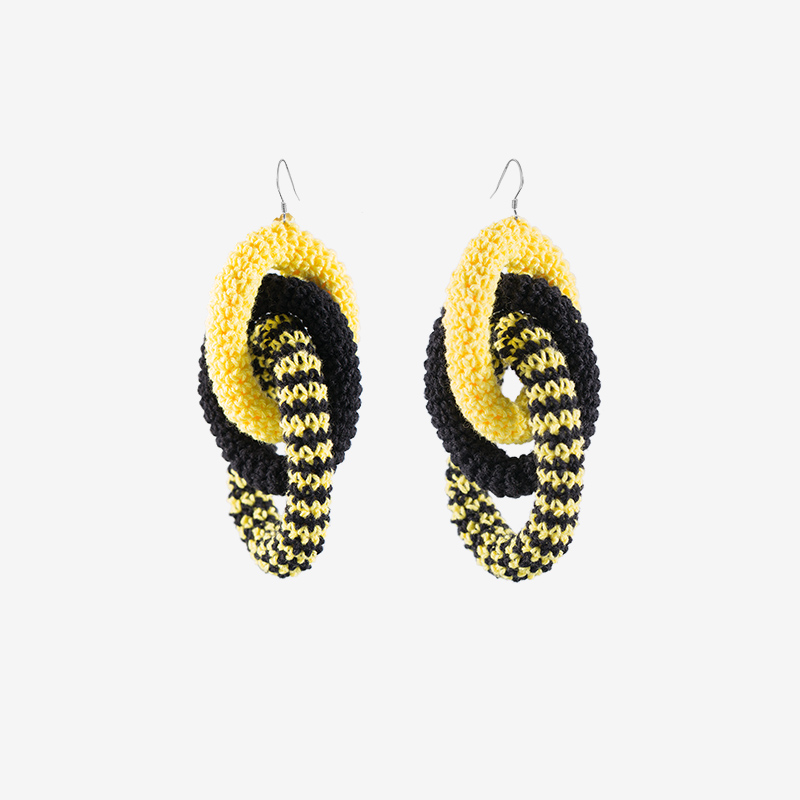  Micro-Crochet | Circular Earrings- Artisan Hand-Crocheted--feeky-Unique Sustainable Fashion