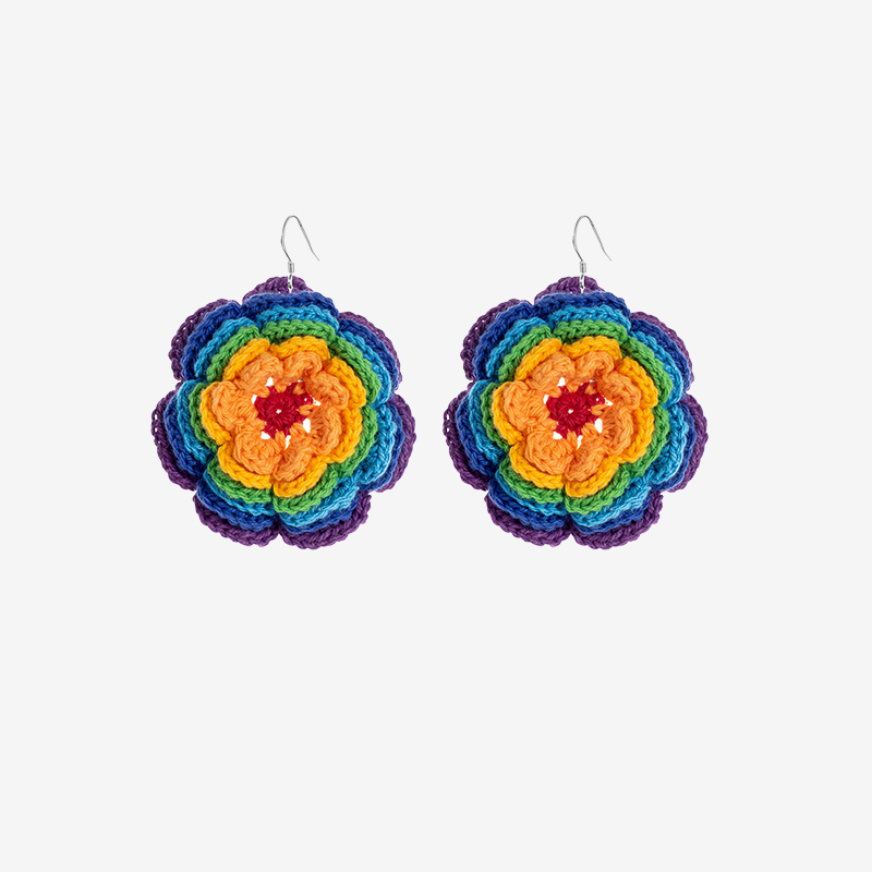 handmade jewelry  unique accessories Rainbow earrings-feeky