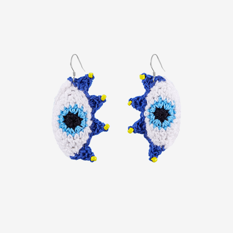 Handmade fashion earrings Blue eye earrings-feeky