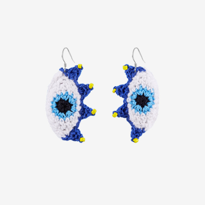 Blue eye earrings