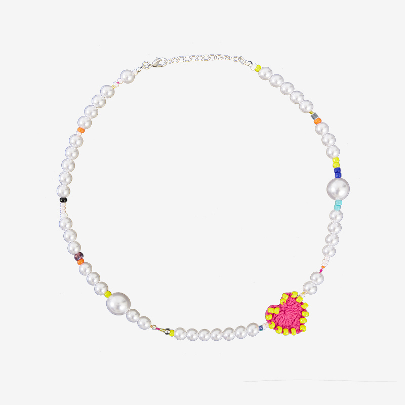Love Imitation Pearl Necklace