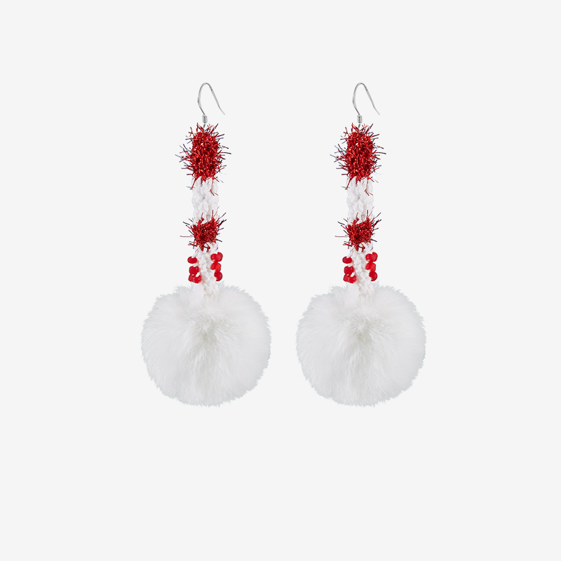  Micro-Crochet | Snowball Earrings- Artisan Hand-Crocheted--feeky-Unique Sustainable Fashion