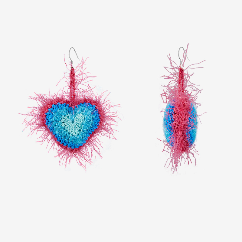  Micro-Crochet | Love Earrings- Artisan Hand-Crocheted--feeky-Unique Sustainable Fashion