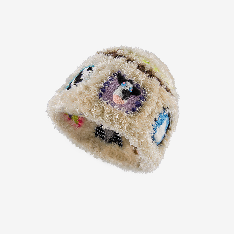 Warm cow velvet hat