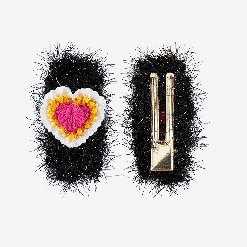 Hand-Crocheted | love Hair Clip- Artisan Hand-Crocheted--feeky-Unique Sustainable Fashion